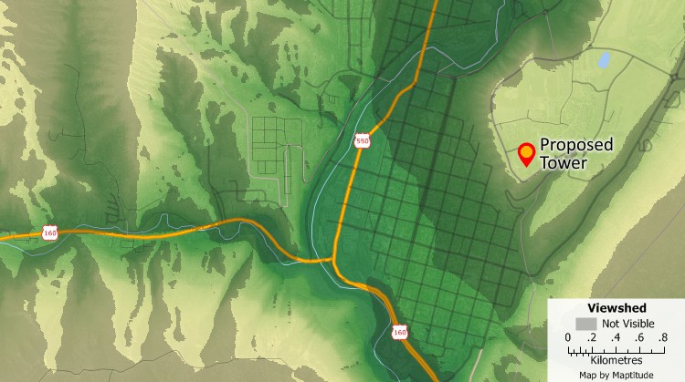 3D mapping software visibility analysis